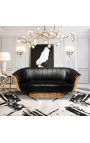 Sofá "Tulip" 3 plazas Art Deco Style Style Elm y Black Stureetteet