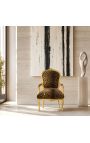 Barokne tugitool Louis XV stiilis leopardist ja kullast - 14