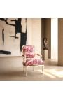 [Limited Edition] Poltrona di Louis XV Style Toile de Jouy e legno beige patinato - 7