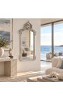 Srebro Louis XV rocaille stil pravougaoni ogledalo - 102 cm x 53 cm - 2