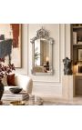 Acciaio Louis XV specchio rettangolare in stile rocaille - 102 cm x 53 cm - 5