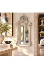 Srebrne lusterko prostokątne w stylu Louis XV rocaille - 102 cm x 53 cm - 8