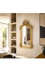 Mirall rectangular d'estil rocallós d'or Louis XV - 102 cm x 53 cm - 9