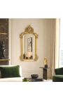 Golden Louis XV rocaille style rectangular mirror - 102 cm x 53 cm - 6