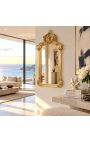Oro Luis XV espejo rectangular estilo rocaille - 102 cm x 53 cm - 13