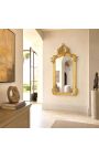 Gullt Louis XV rocaille-stil rektangulært speil - 102 cm x 53 cm - 8