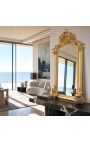 Miroir rectangulaire de style Louis XV rocaille doré - 102 cm x 53 cm - 2