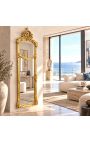 Miroir psyché de style Louis XV rocaille doré avec deux miroirs - 14
