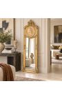 Spiegelpsyche Louis XV-stijl verguld met vrouwelijk profiel - 9