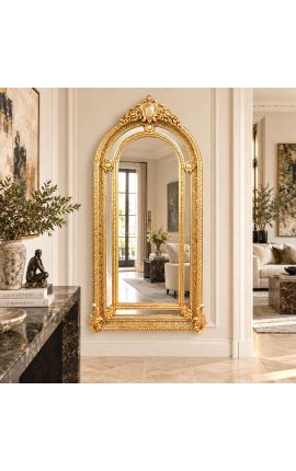Sehr großer vergoldeter Barockspiegel im Napoleon-III-Stil - 2