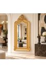 Very large gilded baroque mirror Louis XVI style bicorne - 5