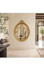 Grand barock spegel förgylld oval Louis XVI stil bordeller parker - 11