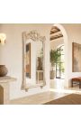Grande specchio barocco patina beige rettangolare - 11