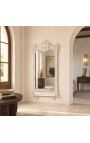 Large baroque mirror beige patina rectangular - 6