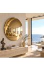 Large contemporary gold concave round mirror - Ø 100cm - 3
