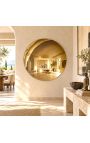 Grand miroir rond concave contemporain doré - Ø 100cm - 10