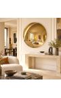 Grande specchio rotondo concavo d'oro contemporaneo - Ø 100cm - 12