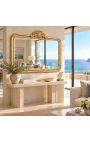 Grand miroir baroque rectangulaire de style Louis XV Rocaille - 3