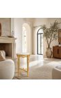 Tall model round Louis XVI style white marble side table with gilt wood - 3
