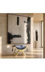"Dagobert" Bench Blue "Gobelins" satin stof og gyldent træ - 14