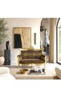 Baroque Rococò 2 posti divano in tessuto leopardo e legno d'oro - 12