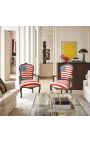 "American lippu" barokki nojatuoli Louis XV Tyyli ja musta puu - 2