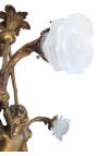 Grand lysekrone Louis XV stil med angelos og 6 tulipaner gennemsigtige 