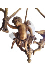 Голям полилей в стил Луи XV с ангели и 6 прозрачни лалета 