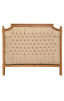 Čelo postele v elegantním francouzském venkovském stylu z bukového dřeva a lnu