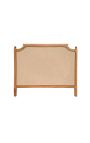 Bed headboard French country chic style beech wood and linen fabric
