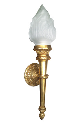 Stor lampettlampa i brons Empirestil