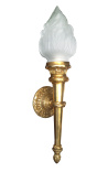 Grande applique murale flambeau en bronze de style Empire