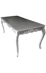 Baroque dining table wood with silver leaf