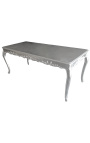 Baroque dining table wood with silver leaf