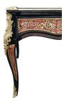 Grande scrivania in stile Napoleone III con intarsi Boulle