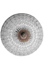 Żyrandol w kształcie kuli z przezroczystego szkła z brązu 