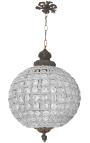 Chandelier ball chandelier with clear glass bronze 