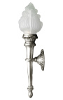 Large sconce torch silvered bronze Empire style