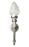 Stor sconce lommelykt forsølvet bronse Empire stil