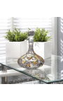 Cristal decanter engraved with floral patterns in gold