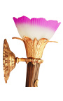 Grande applique in bronzo con tulipano stile Impero