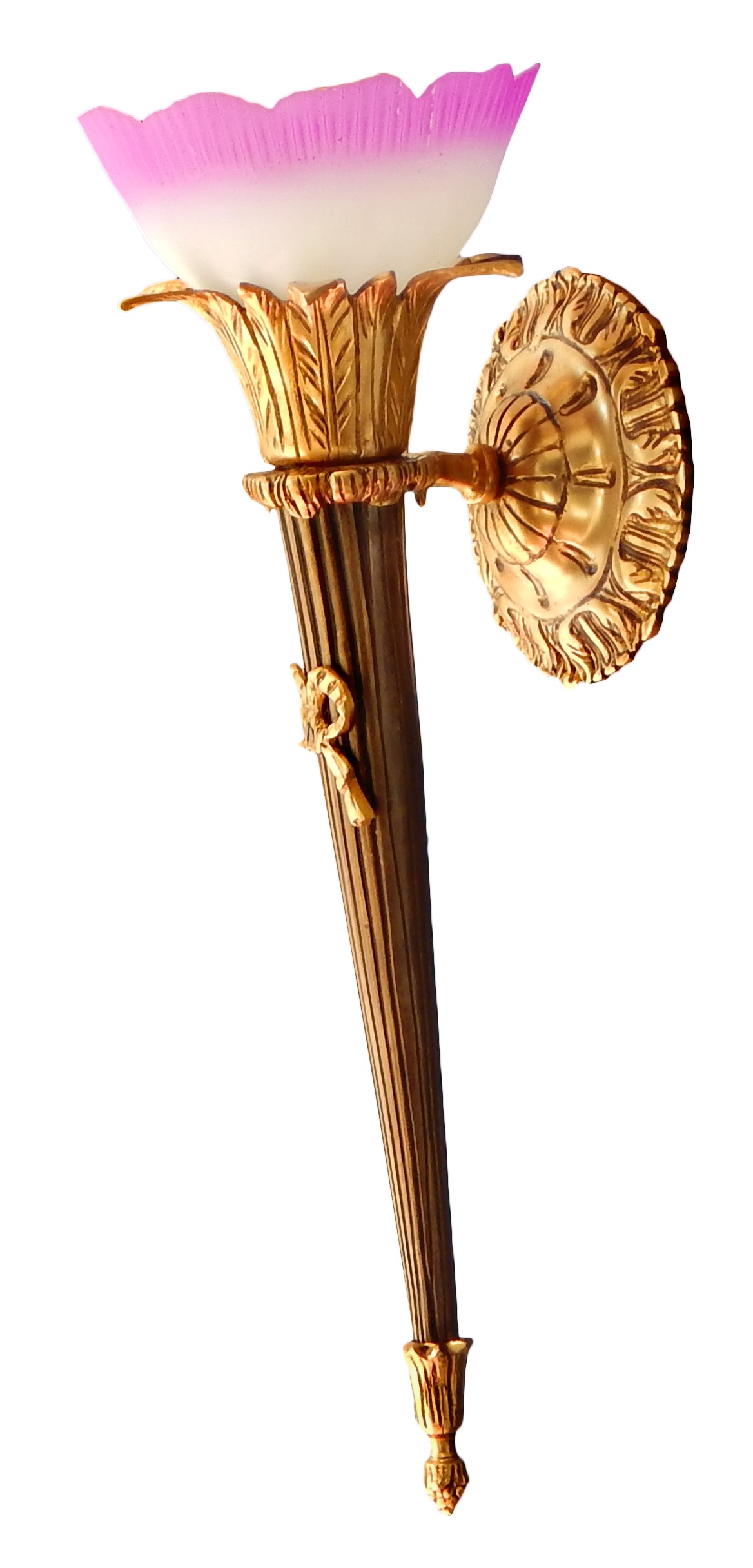 Bronze Avec Tulipe De Grande Applique Murale Empire En Style wONXPk8n0