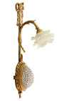 Large sconce made in bronze Louis XVI style with garlands and ribbons