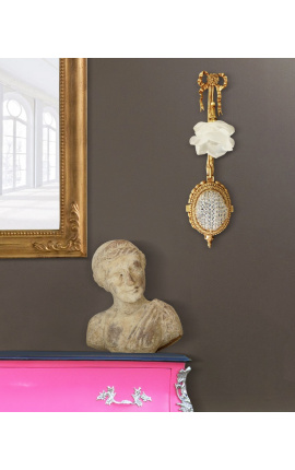 Grande applique in bronzo in stile Luigi XVI con ghirlande
