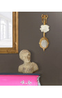 Grande applique murale en bronze de style Louis XVI avec guirlandes