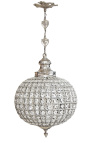 Chandelier ball chandelier with clear glass and bronze silvered