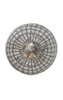 Ljuskrona bollkrona med klarglas och bronsförsilvrad