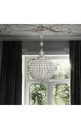 Chandelier ball chandelier with clear glass and bronze silvered