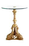 Podstavkový stôl Louis XV Štýl bronzový a sklenený vrch - 11