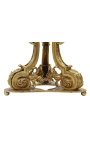 Table guéridon de style Louis XV en bronze et plateau en verre